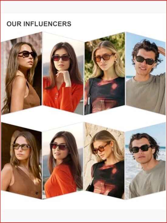 Retro Trendy Polarized Square Sunglasses with UV Protection main image 6